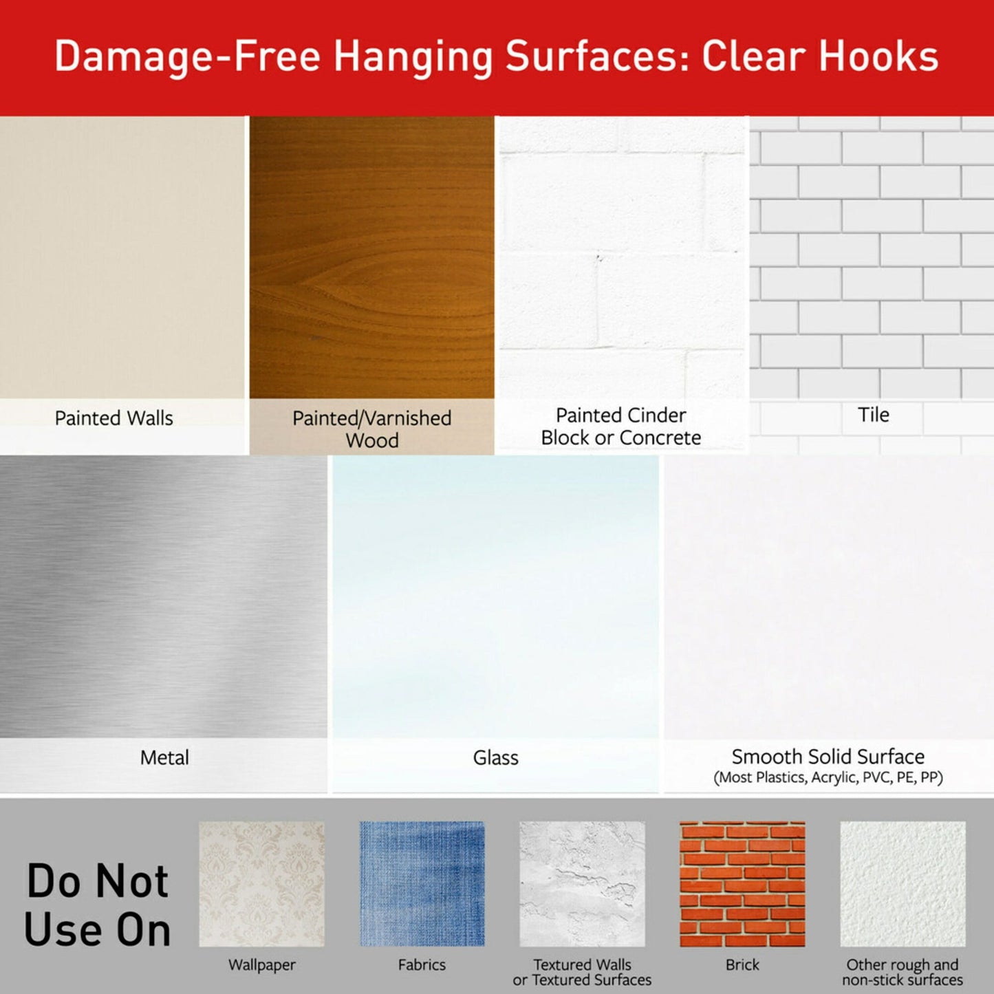 Command Decorating Clips, Clear, 20 Wall Hooks