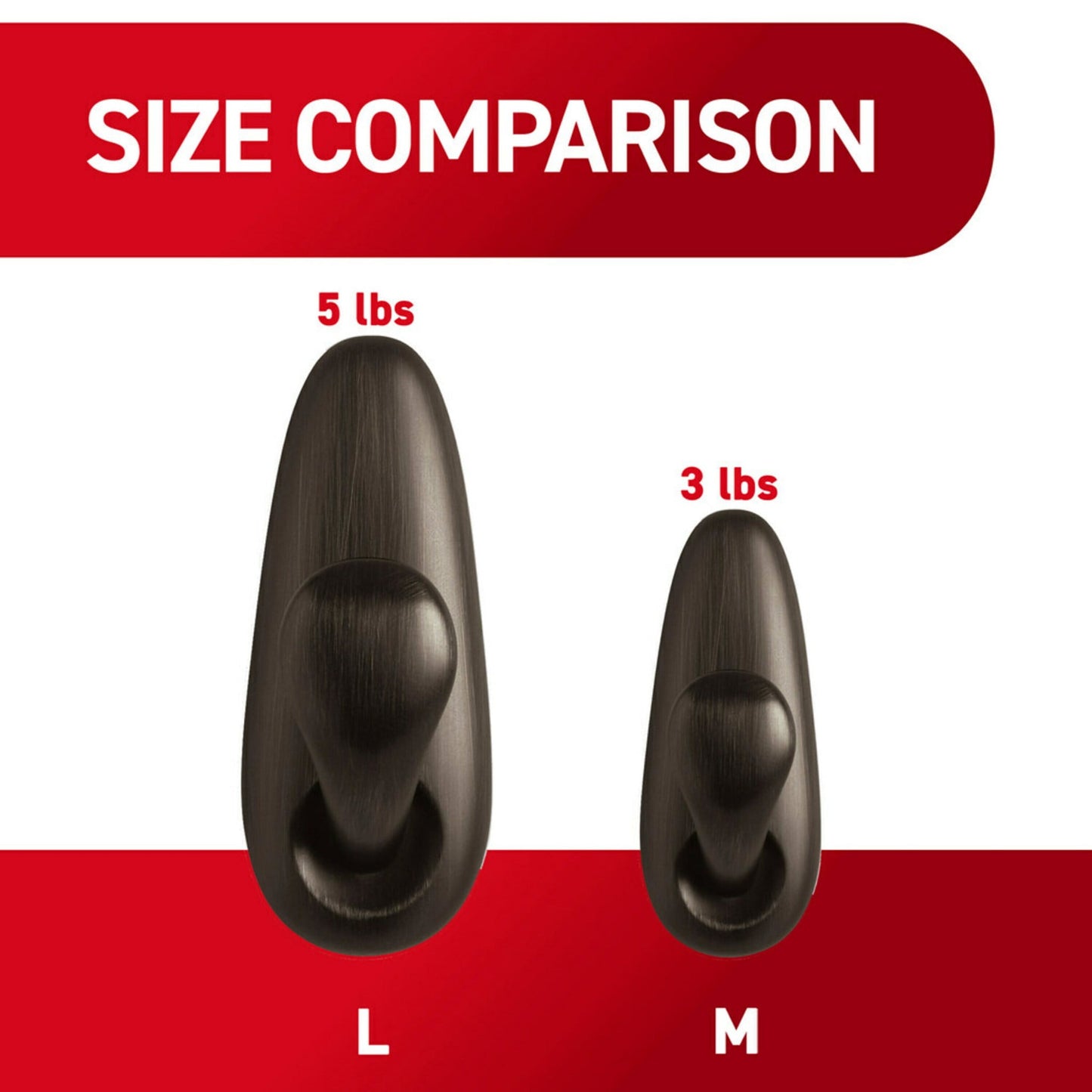 Command Forever Classic Large Metal Hooks, Oil Rubbed Bronze, Damage Free Decorating, 1 Hook