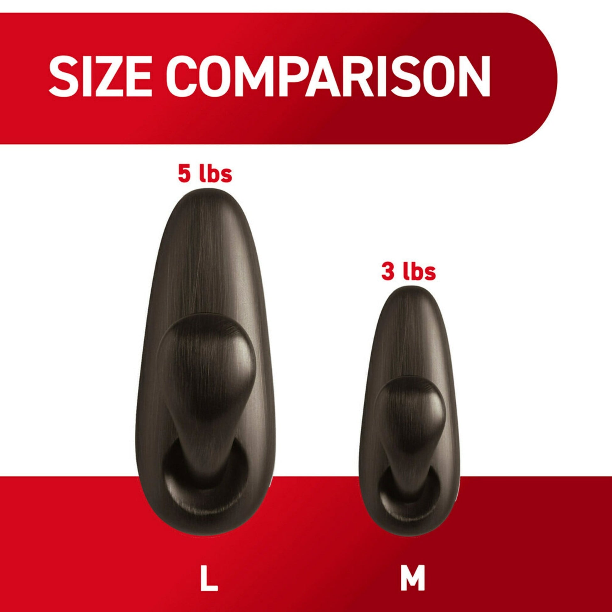Command Forever Classic Large Metal Hooks, Oil Rubbed Bronze, Damage Free Decorating, 1 Hook