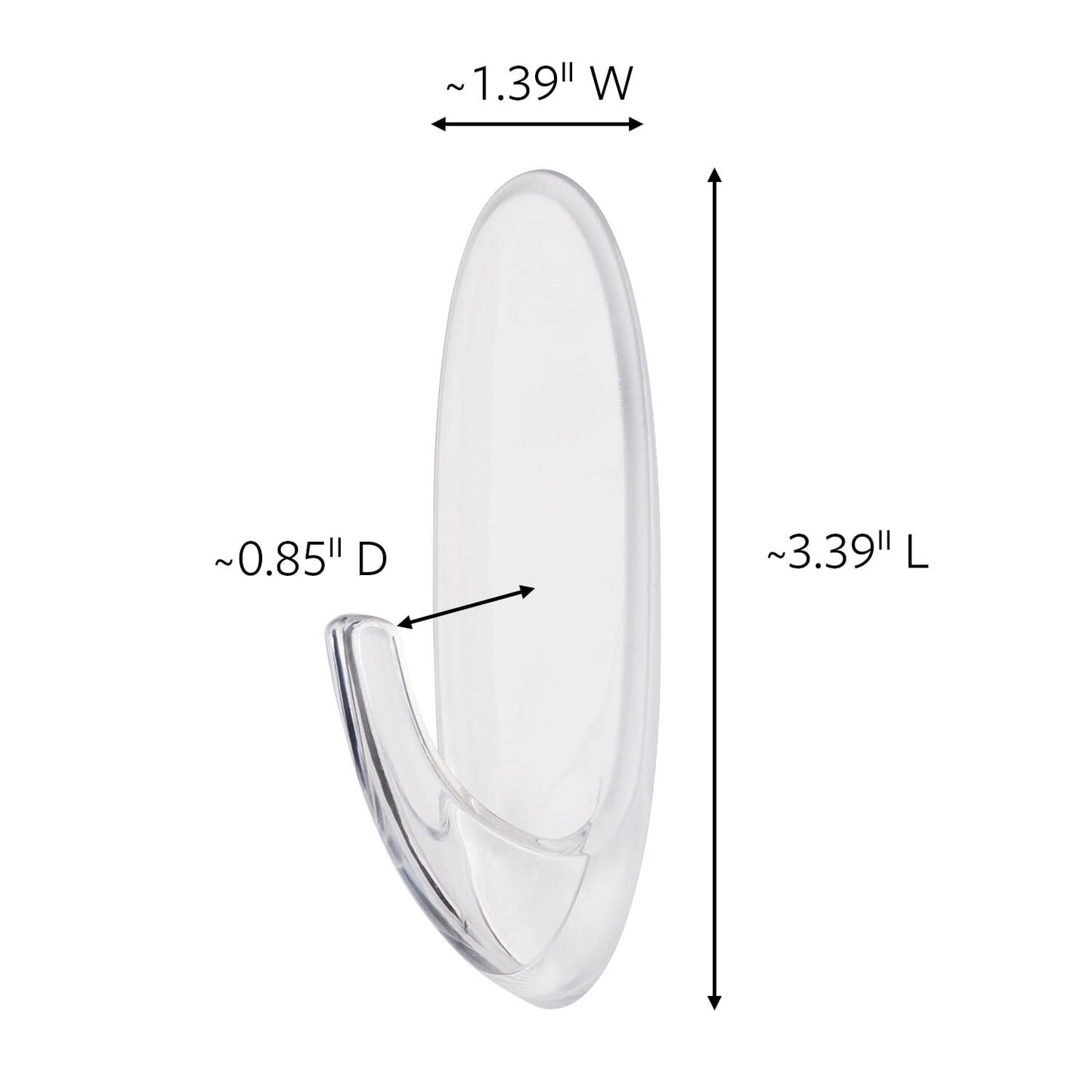 Command Outdoor Clear Window Hook, Large, 1 Hook, 2 Strips/Pack