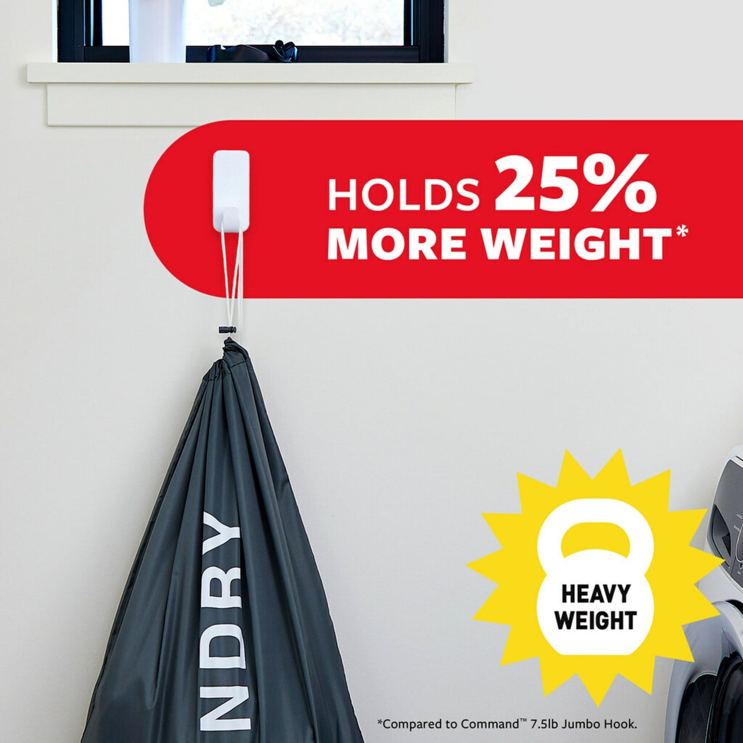Command 10 Lb XL Heavyweight Wall Hook, White, Damage Free Decorating, 1 Command Hook