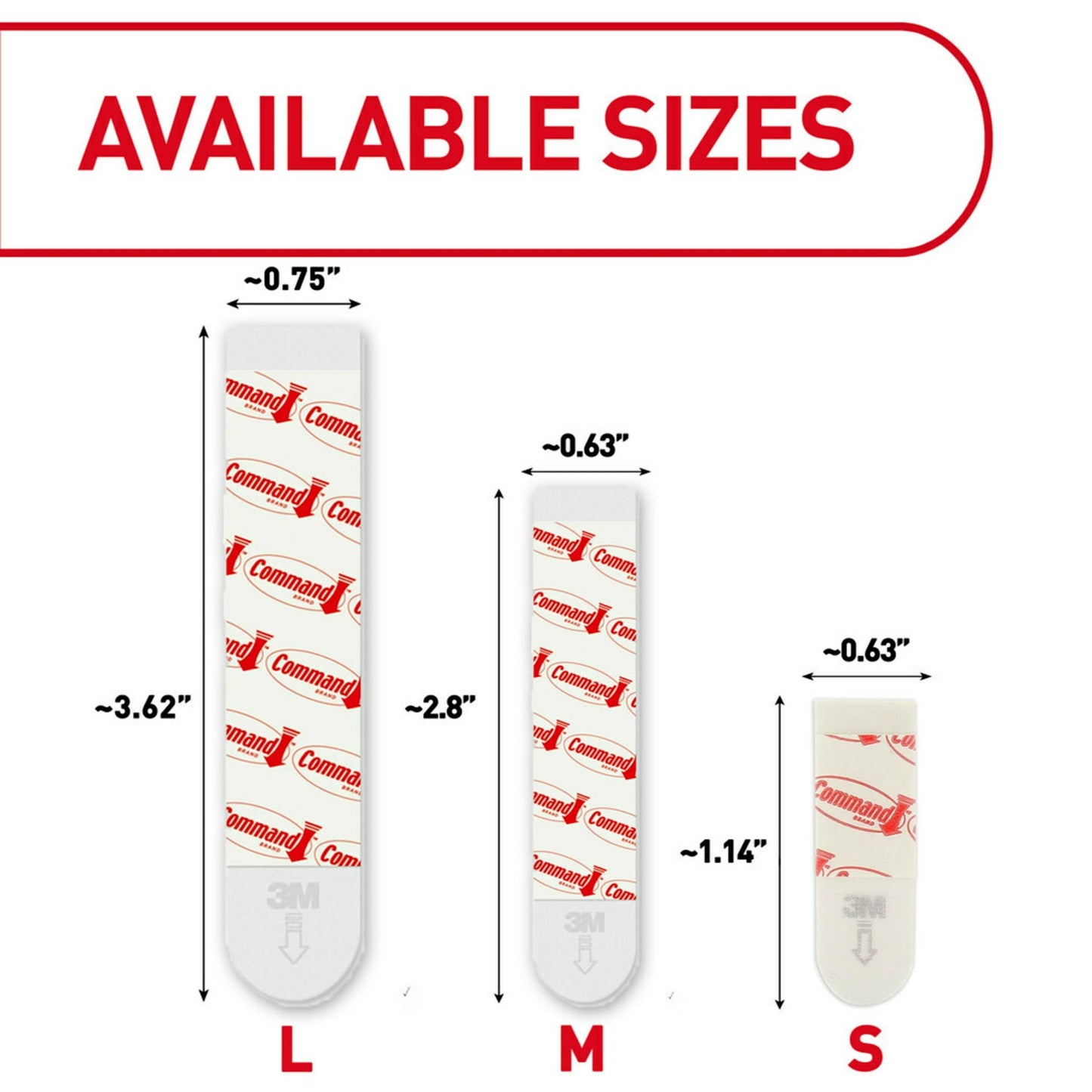 Command Large Replacement Strips, Foam, Plastic, 8 Strips, 17023-8ESF