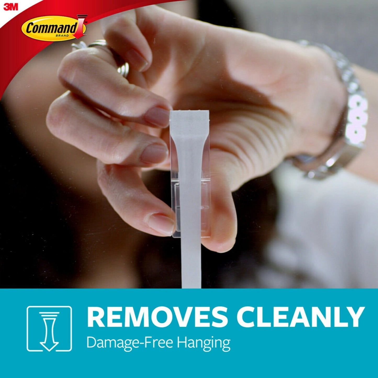 Command Bath Hook, Medium, Matte Black, 2 Hooks 4 Strips per Pack, Bathroom Organization