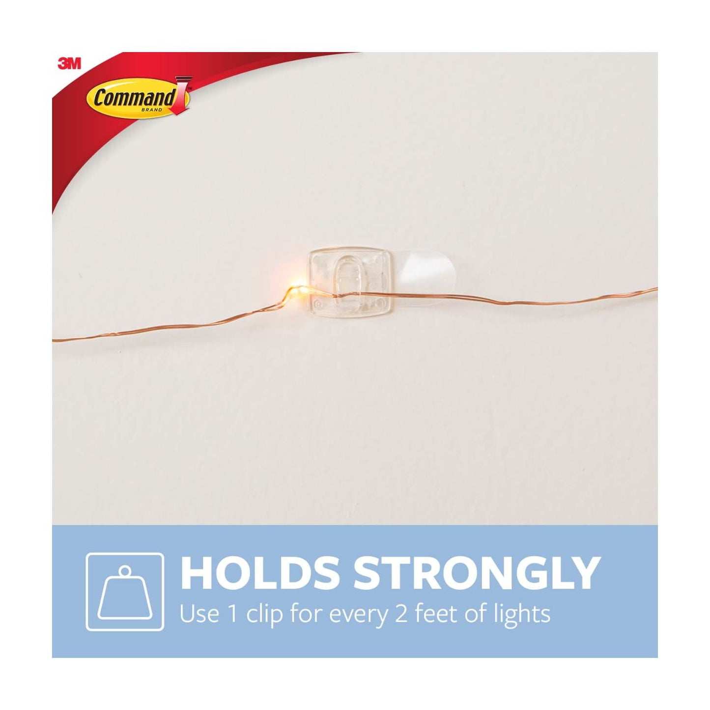 Command Decorating Clips, Clear, 20 Wall Hooks