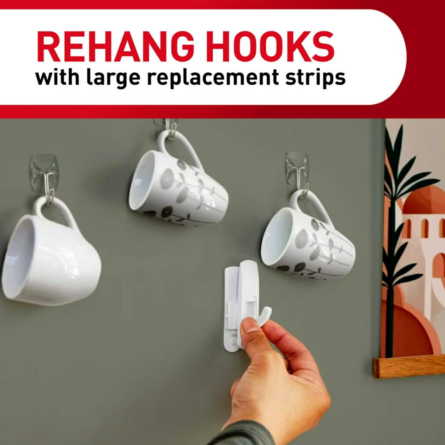Command Large Replacement Strips, Foam, Plastic, 8 Strips, 17023-8ESF