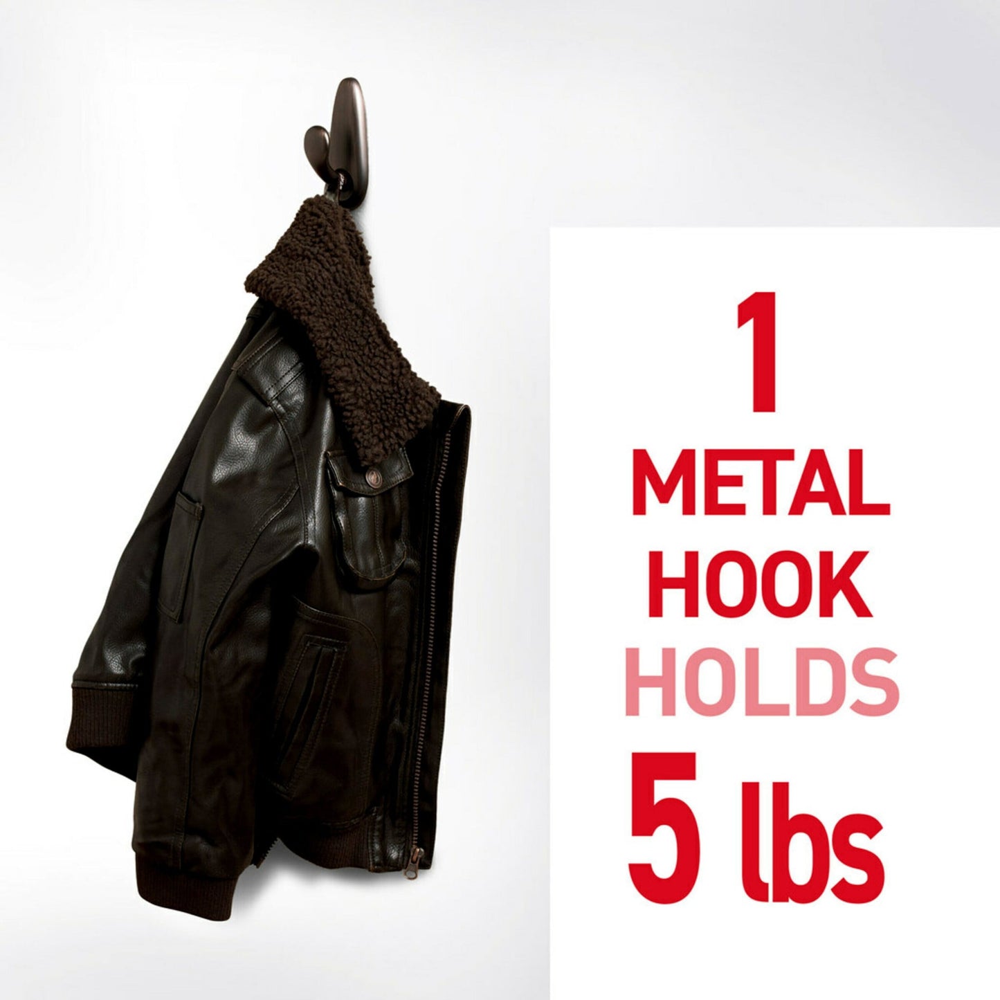 Command Forever Classic Large Metal Hooks, Oil Rubbed Bronze, Damage Free Decorating, 1 Hook