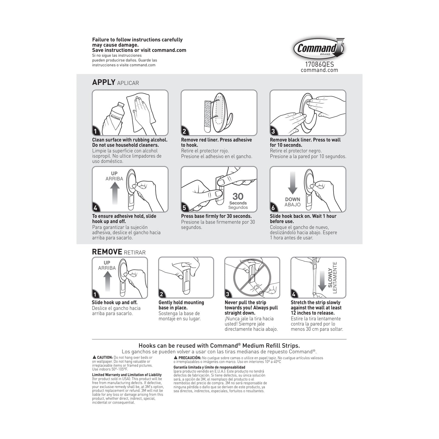 Command Medium Slate Terrace Hook Value Pack, 6 Wall Hooks