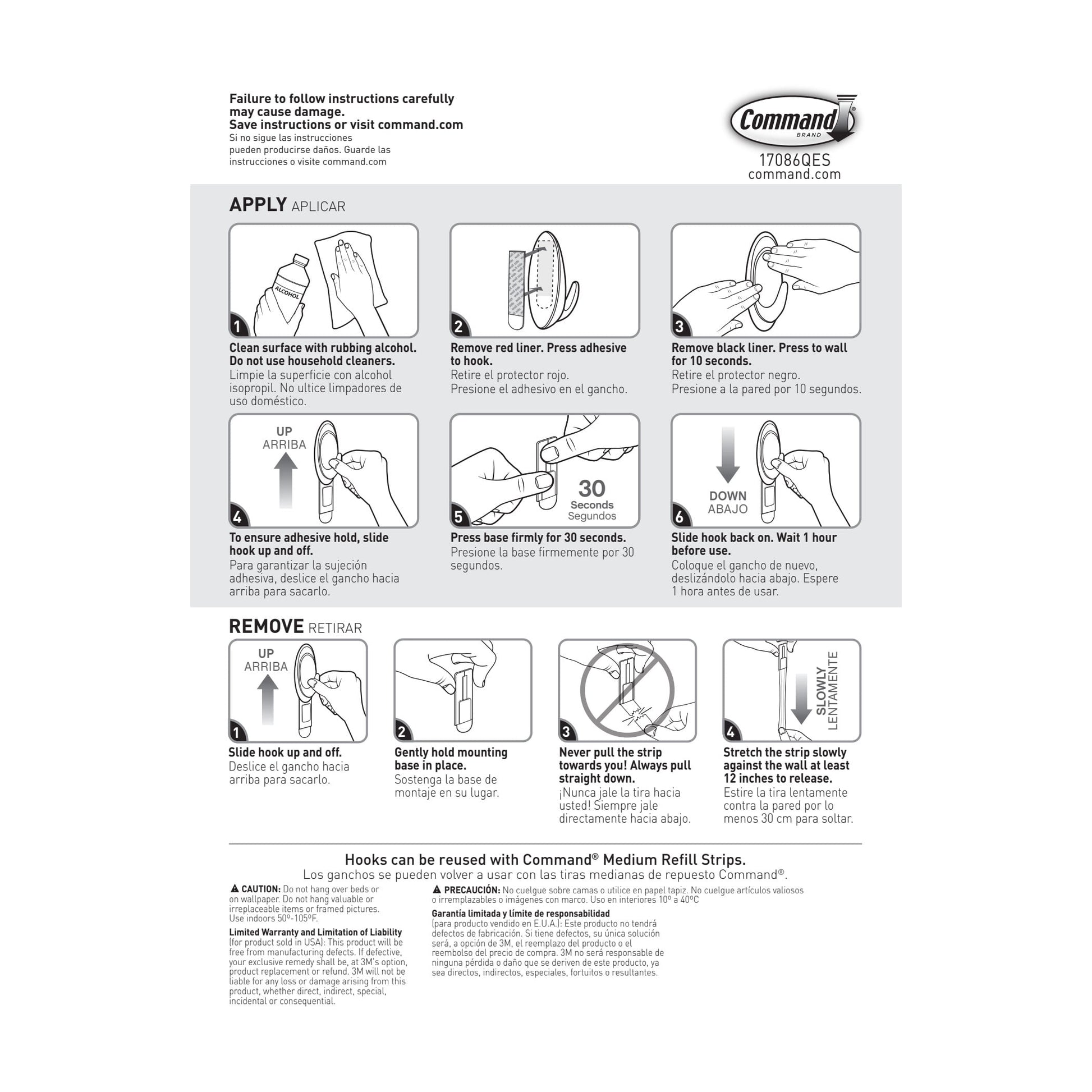 Command Medium Slate Terrace Hook Value Pack, 6 Wall Hooks