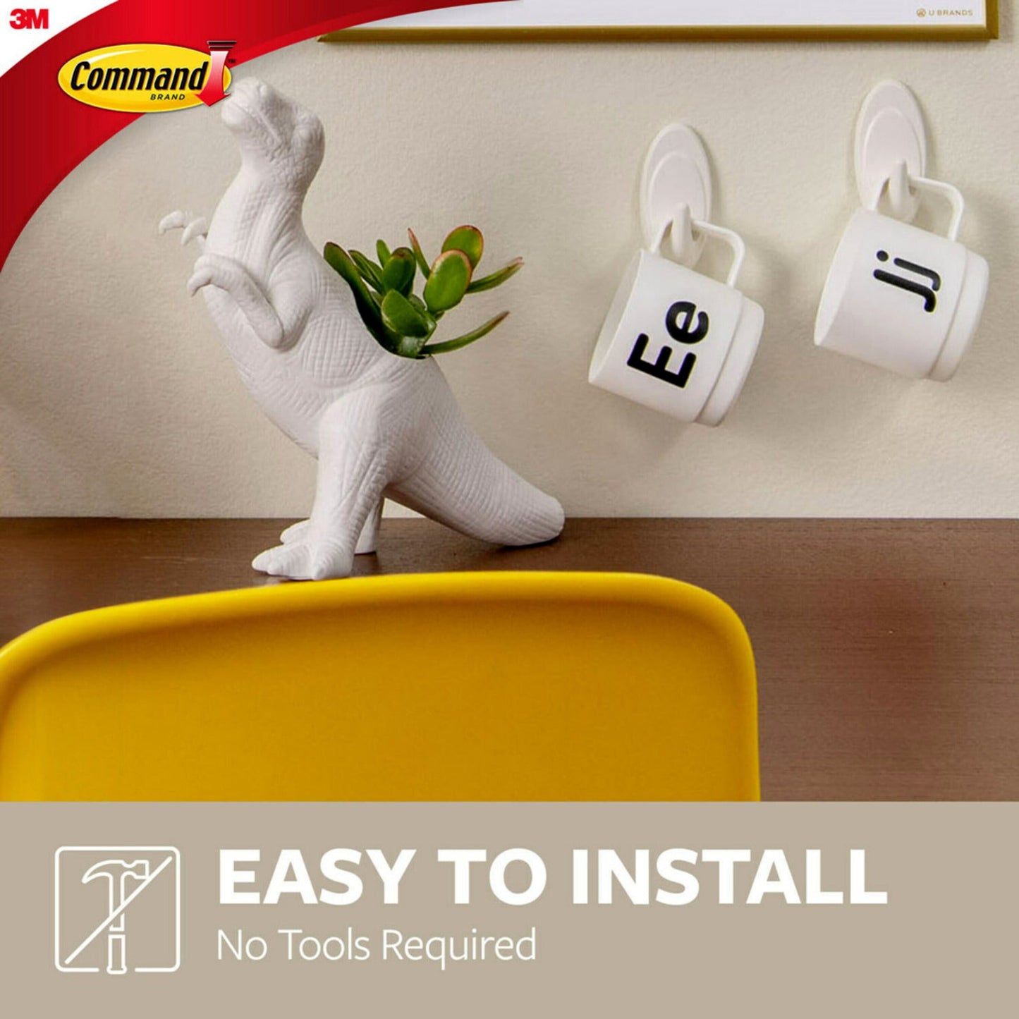 Command Medium Slate Terrace Hook Value Pack, 6 Wall Hooks