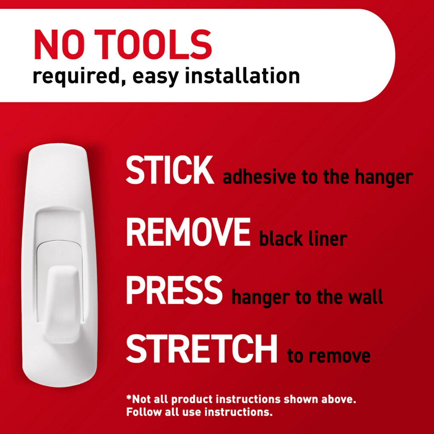 Command Large Utility Hooks, White, Damage Free Decorating, 6 Hooks and 12 Command Strips