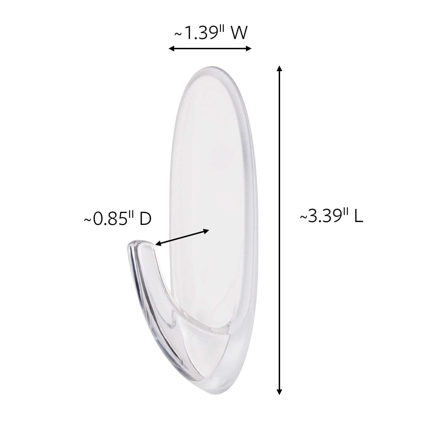 Command Outdoor Clear Window Hook, Large, 1 Hook, 2 Strips/Pack