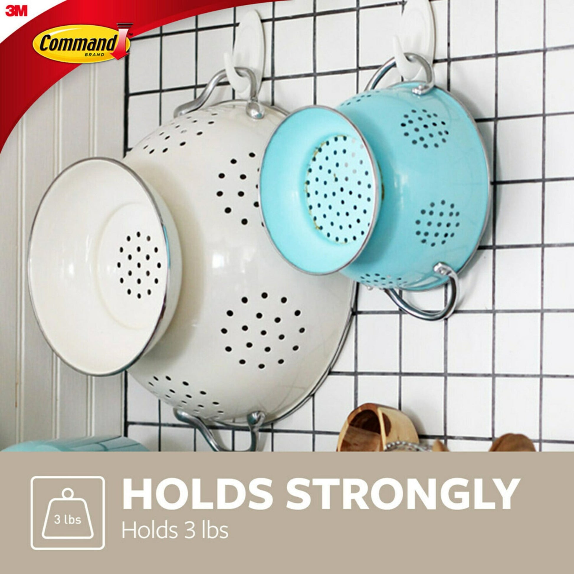 Command Medium Slate Terrace Hook Value Pack, 6 Wall Hooks