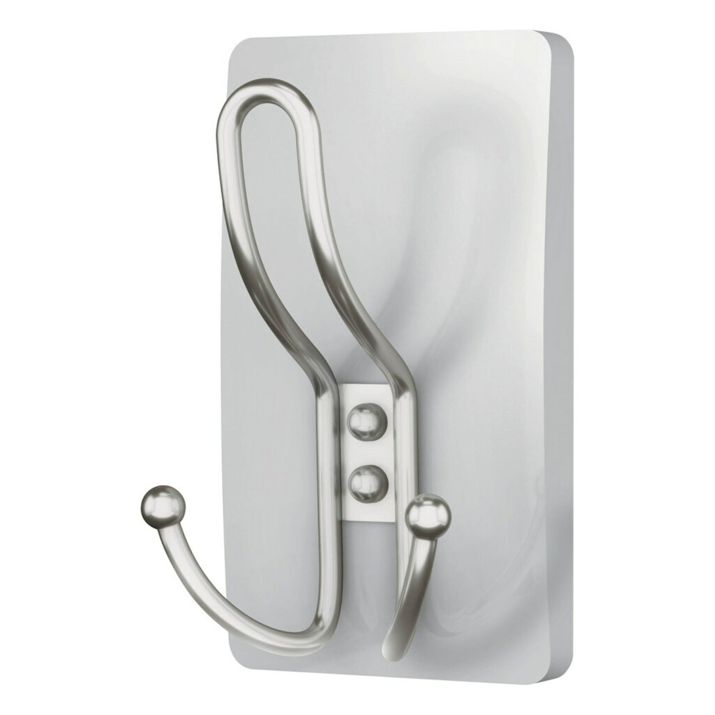 Command X-Large Satin Nickel Triple Hook, 1 Hook, 3 Strip