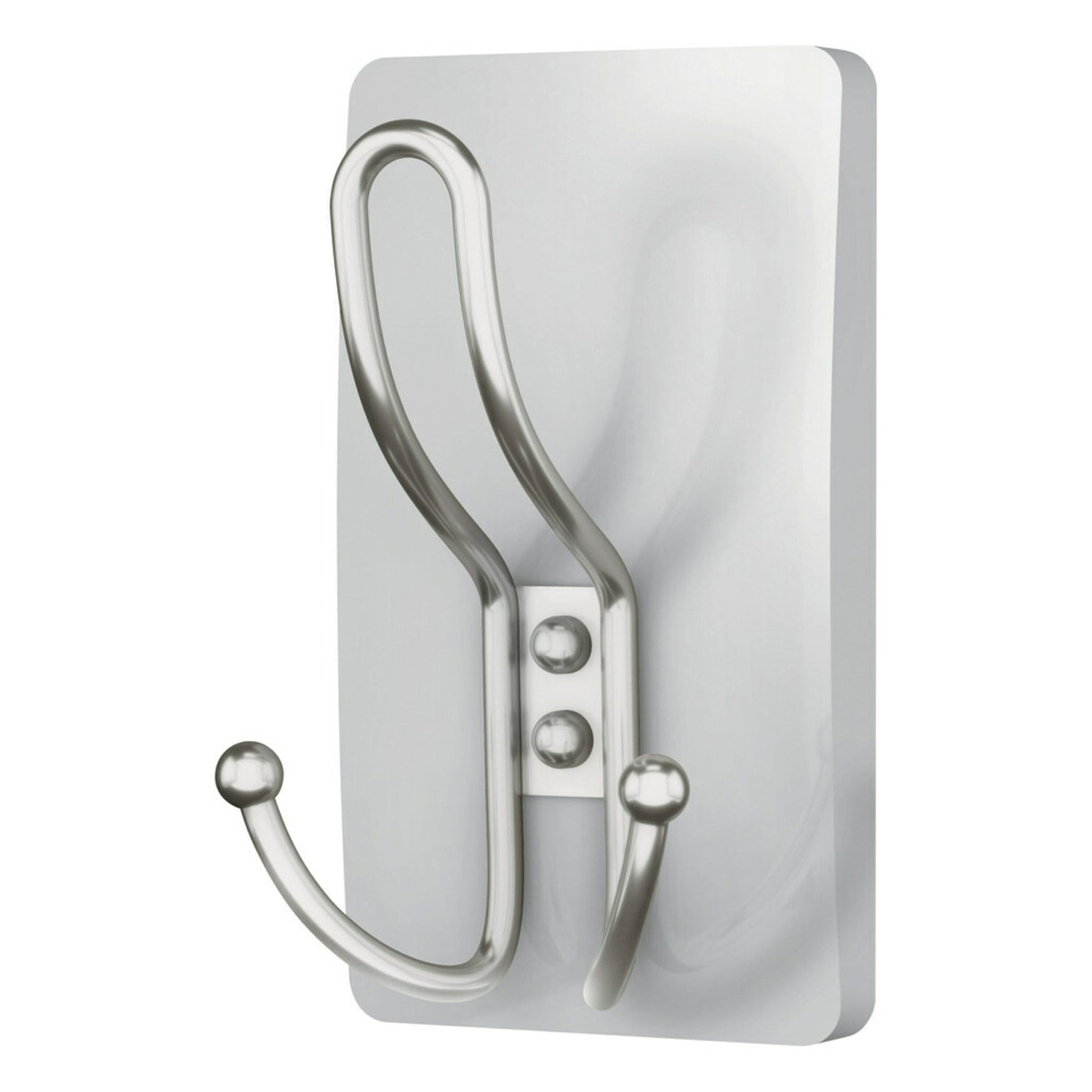 Command X-Large Satin Nickel Triple Hook, 1 Hook, 3 Strip