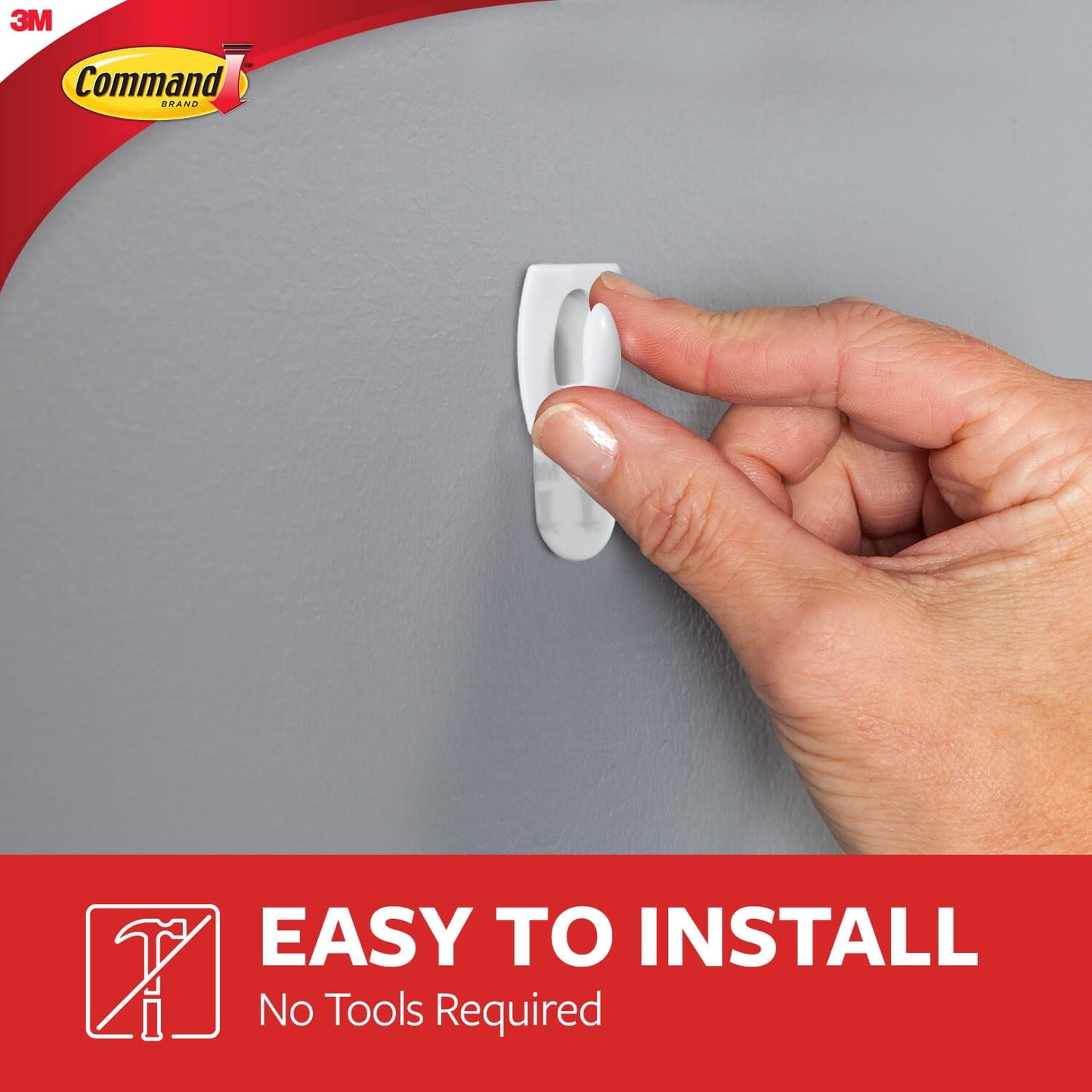 Command Mini Wall Hooks, White, Damage Free Decorating, Six Hooks and Eight Command Strips
