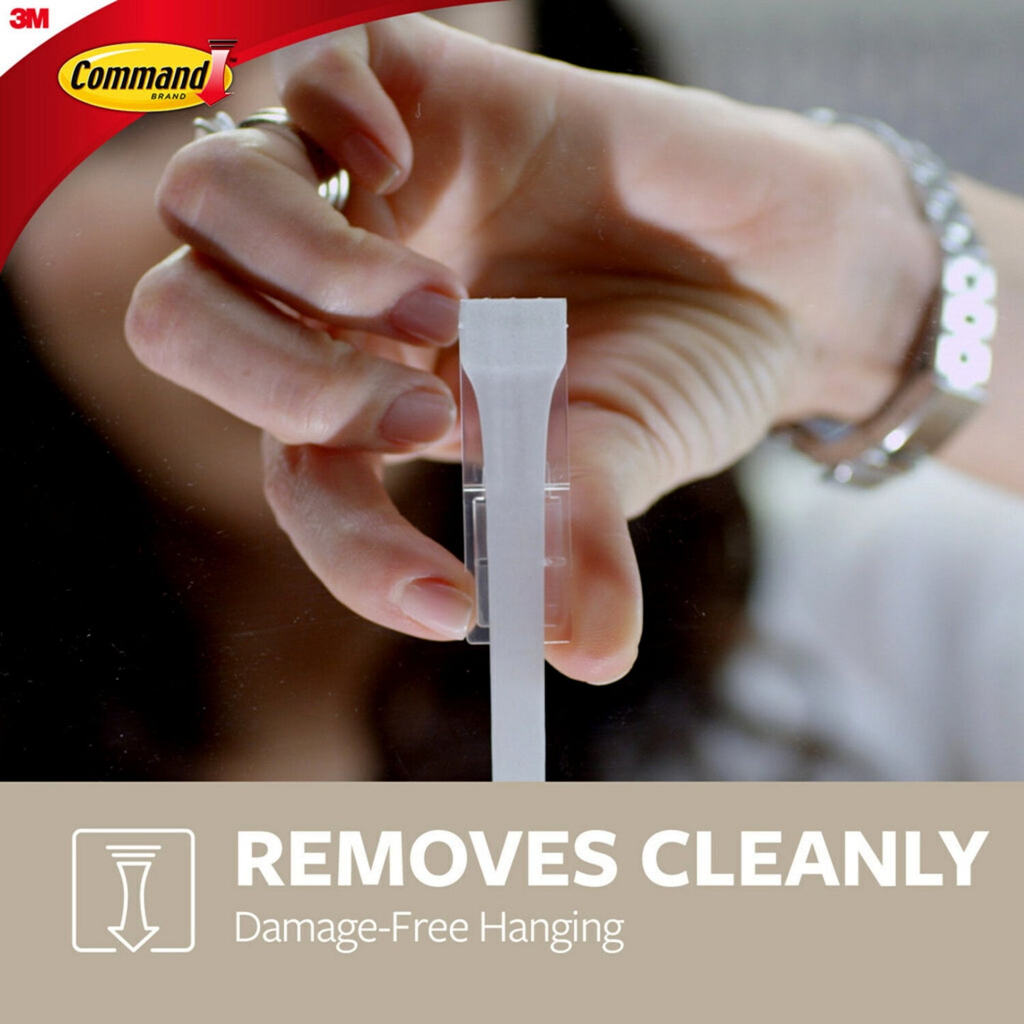 Command Large Double Wall Hooks, Black, Damage Free Decorating, 2 Hooks