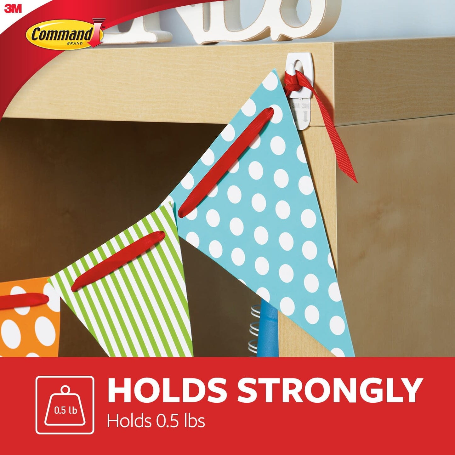 Command Mini Wall Hooks, White, Damage Free Decorating, Six Hooks and Eight Command Strips