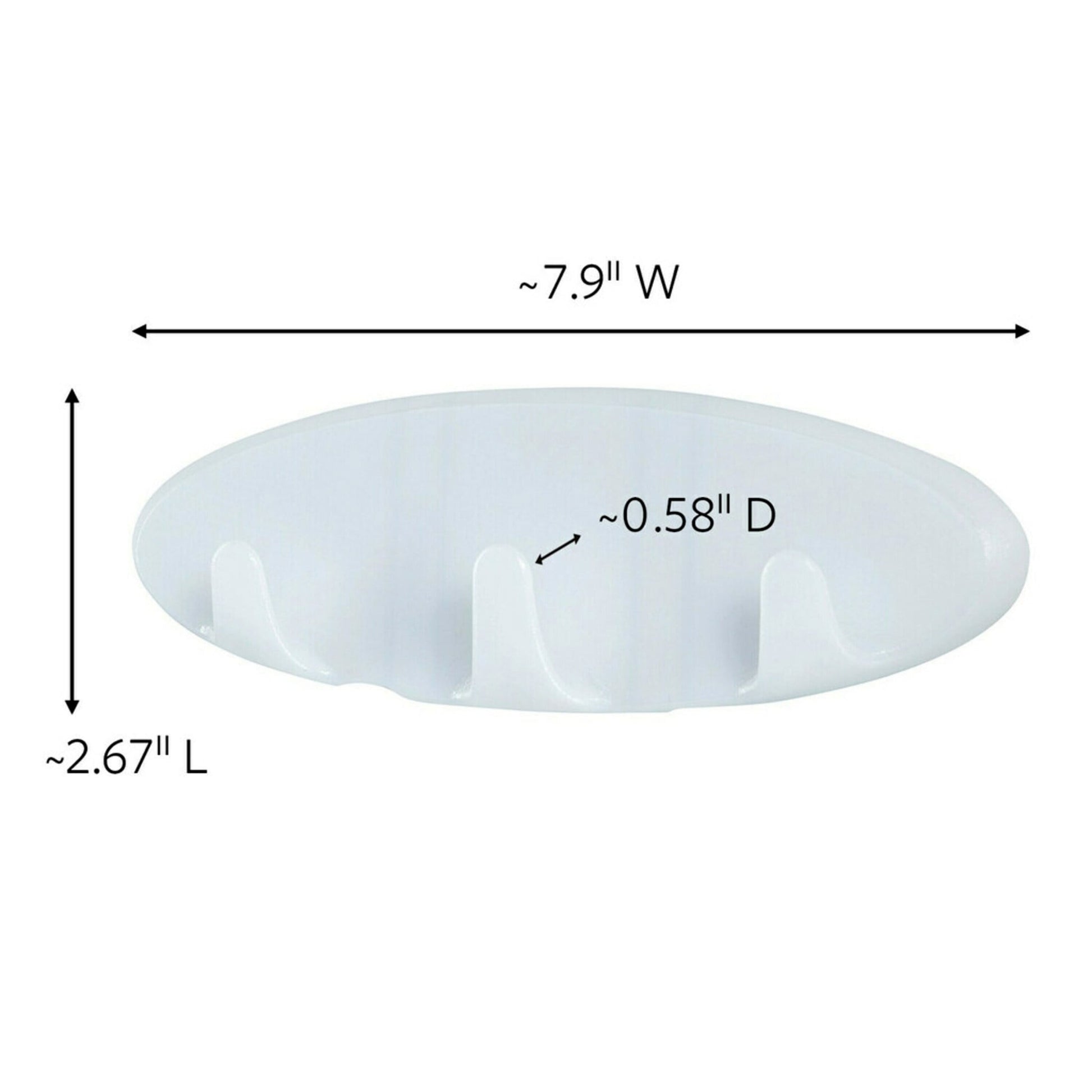Command Bath Multi-Hook, 1 Wall Multi-hook, 2 Large Water Resistant Strips, Bathroom Organization