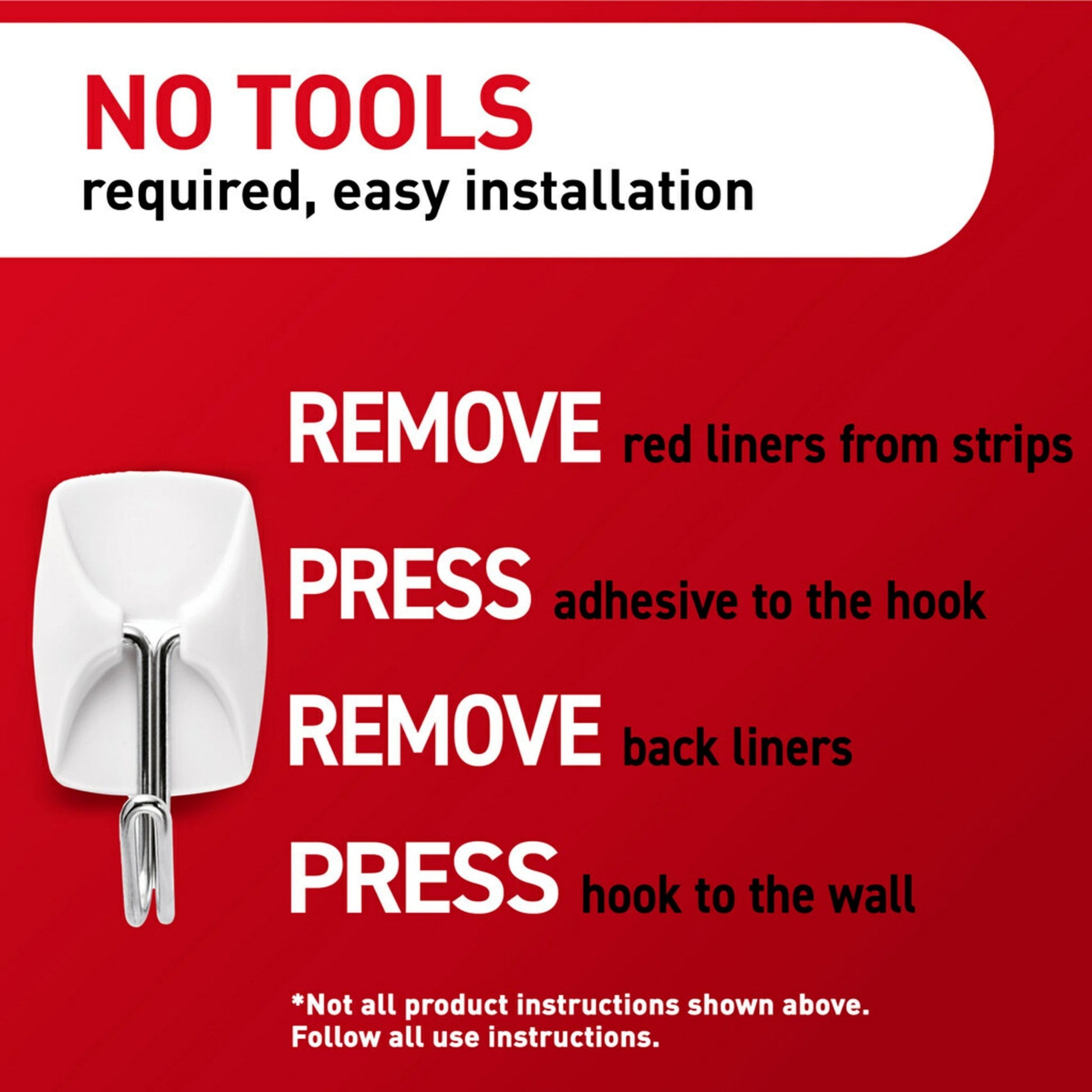 Command Small Wire Toggle Hooks, White, Damage Free Organizing, 14 Hooks and 24 Strips
