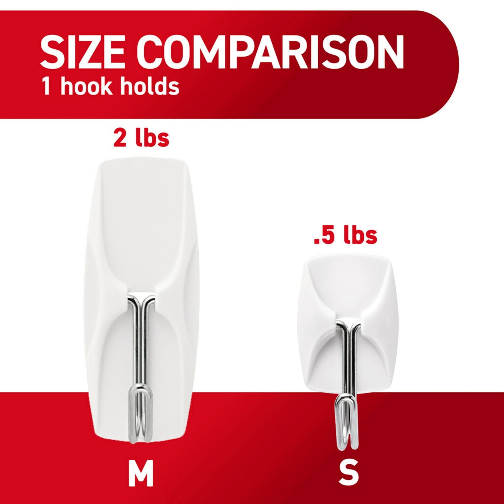 Command Small Wire Toggle Hooks, White, Damage Free Organizing, 14 Hooks and 24 Strips