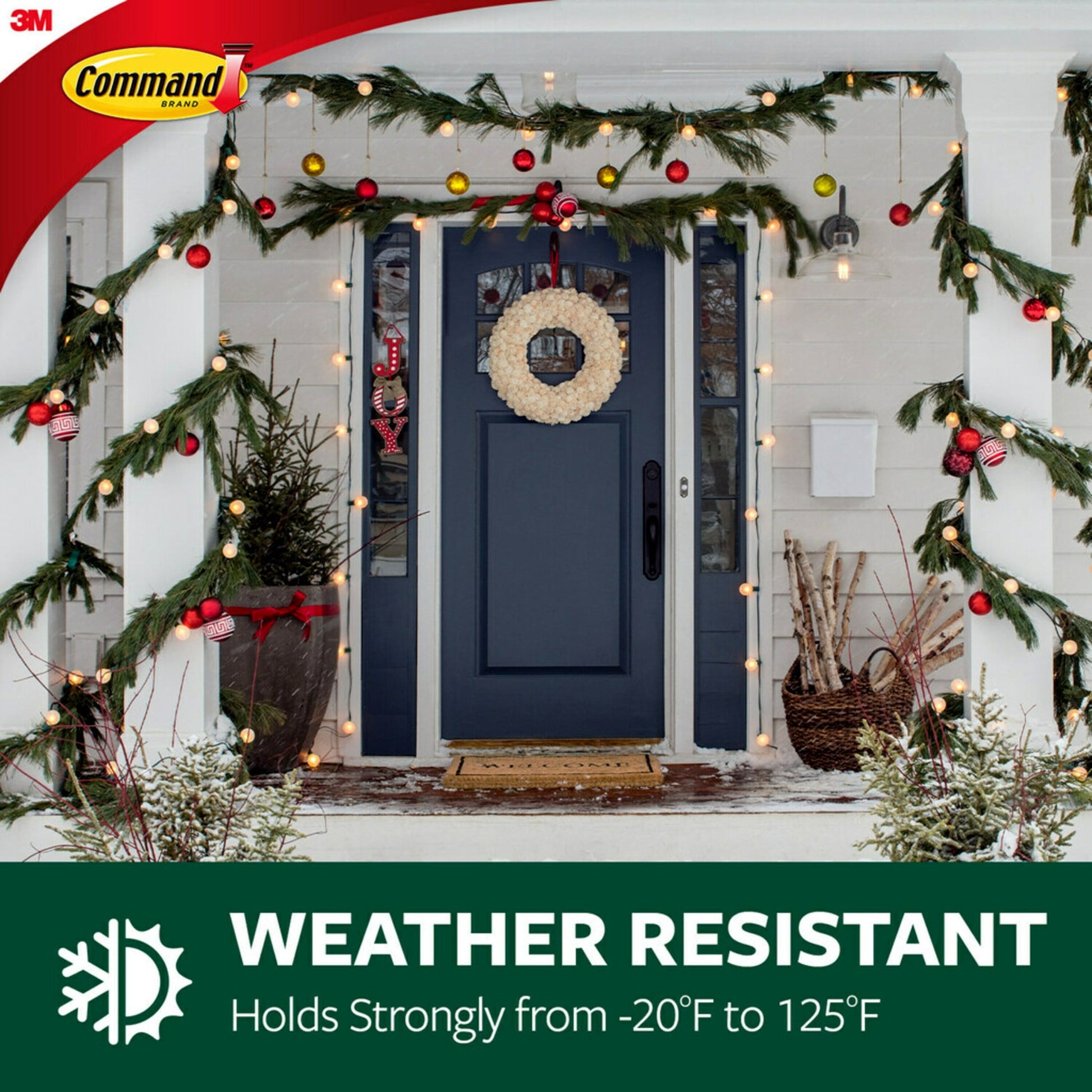 Command Outdoor Clear Window Hook, Large, 1 Hook, 2 Strips/Pack