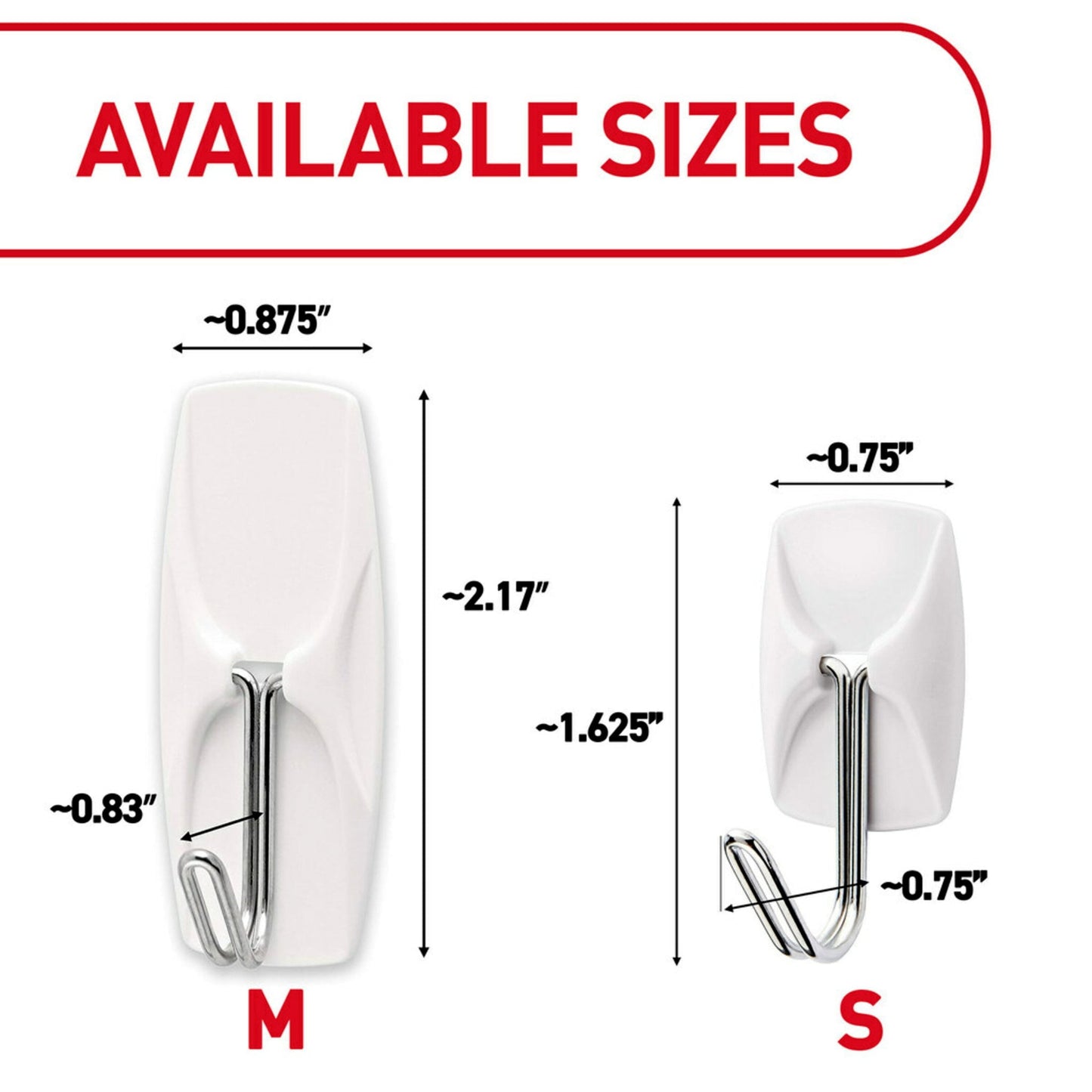 Command Small Wire Toggle Hooks, White, Damage Free Organizing, 14 Hooks and 24 Strips