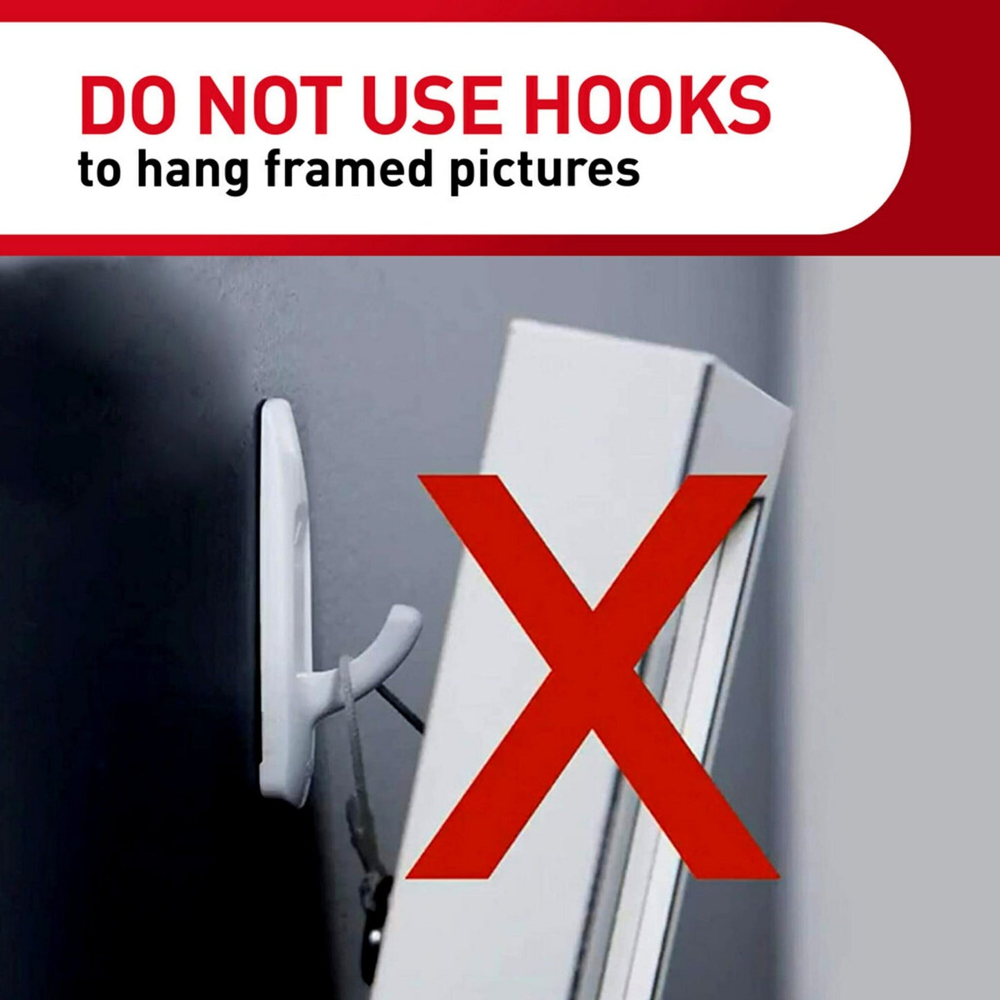 Command Large Utility Hooks, White, Damage Free Decorating, 6 Hooks and 12 Command Strips