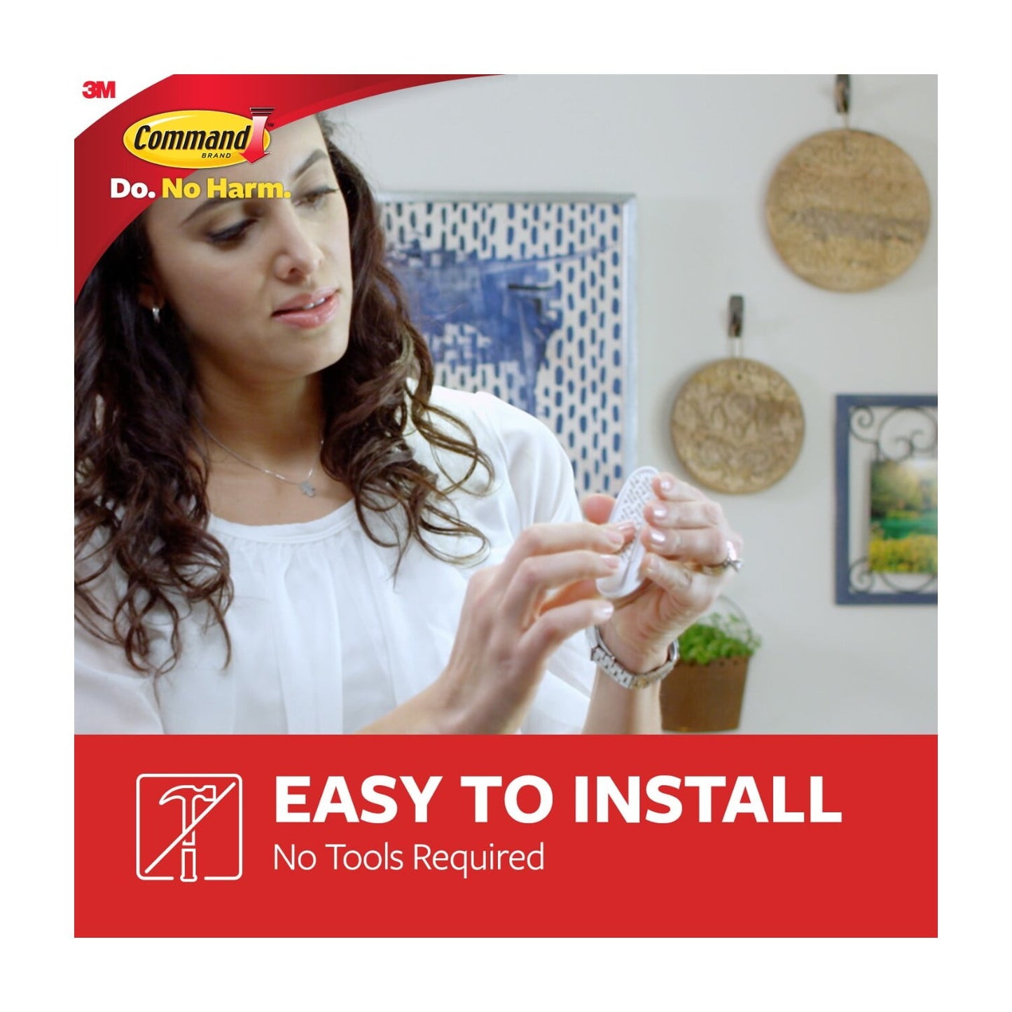 Command Medium Utility Hooks, White, Damage Free Organizing, 8 Hooks and 16 Command Strips