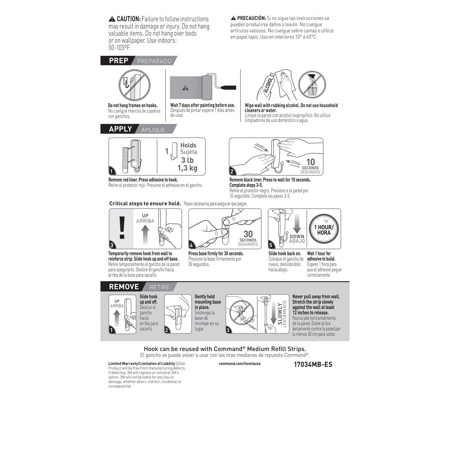 Command Medium Decorative Hooks, Matte Black, Damage Free Decorating, 1 Hook and 2 Strips
