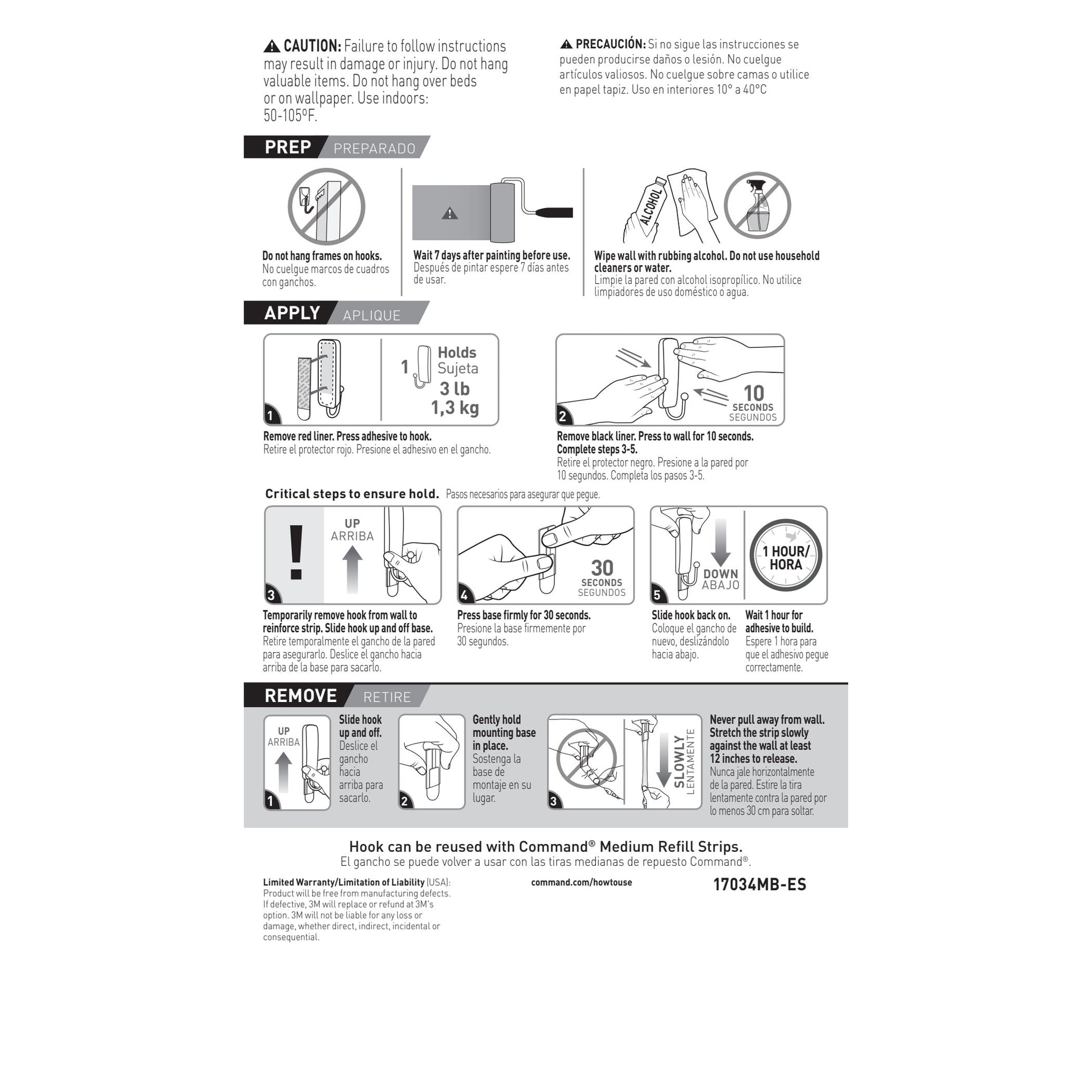 Command Medium Decorative Hooks, Matte Black, Damage Free Decorating, 1 Hook and 2 Strips