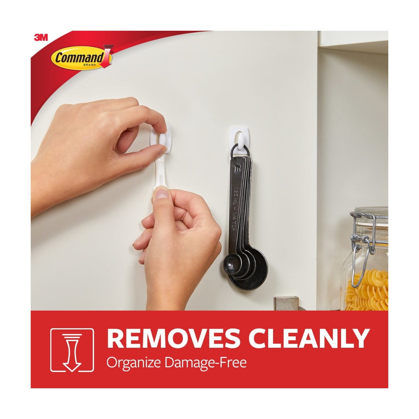 Command Mini Wall Hooks, White, Damage Free Decorating, Six Hooks and Eight Command Strips