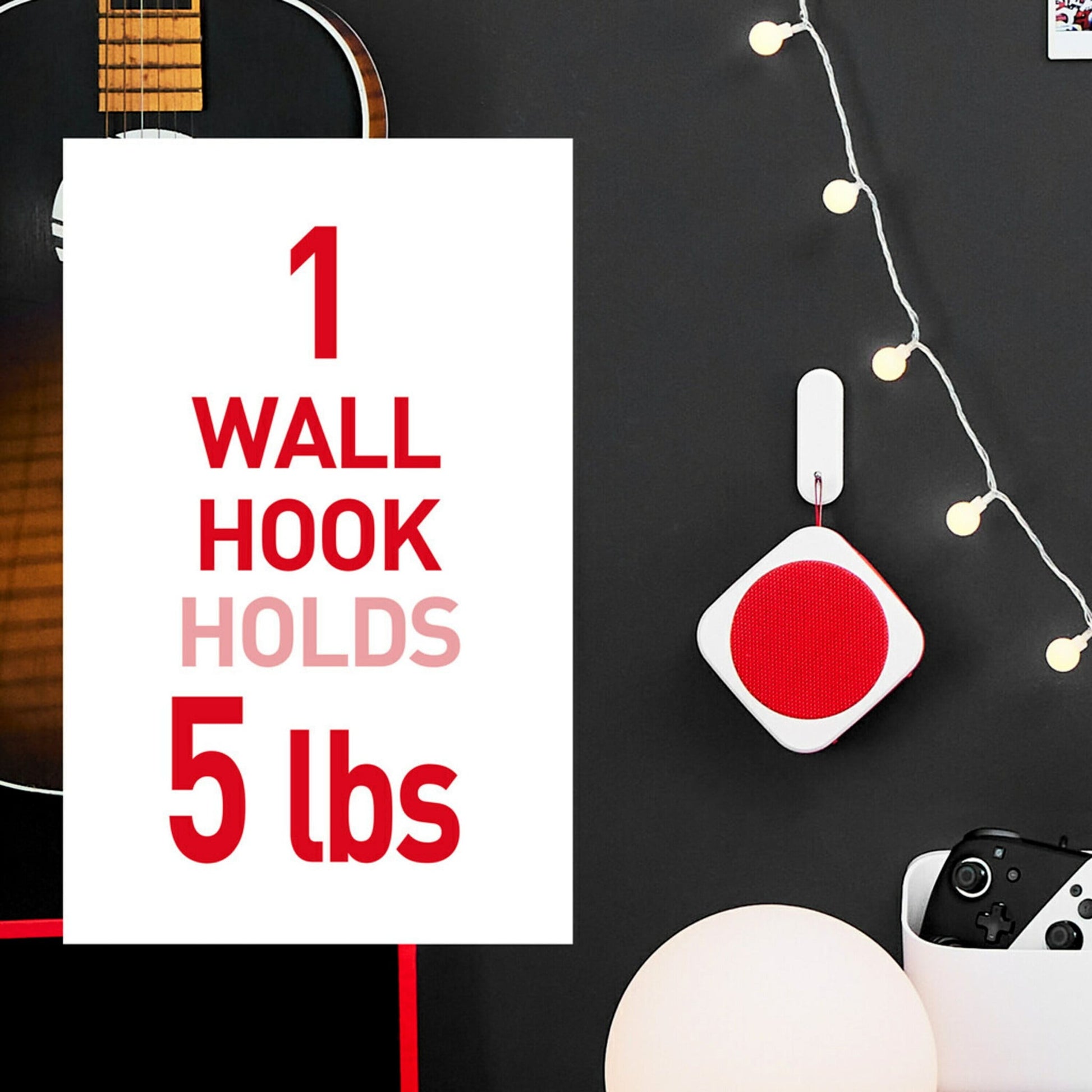 Command Wire Hook, White, Large, 1 Hook, 2 Strips/Pack