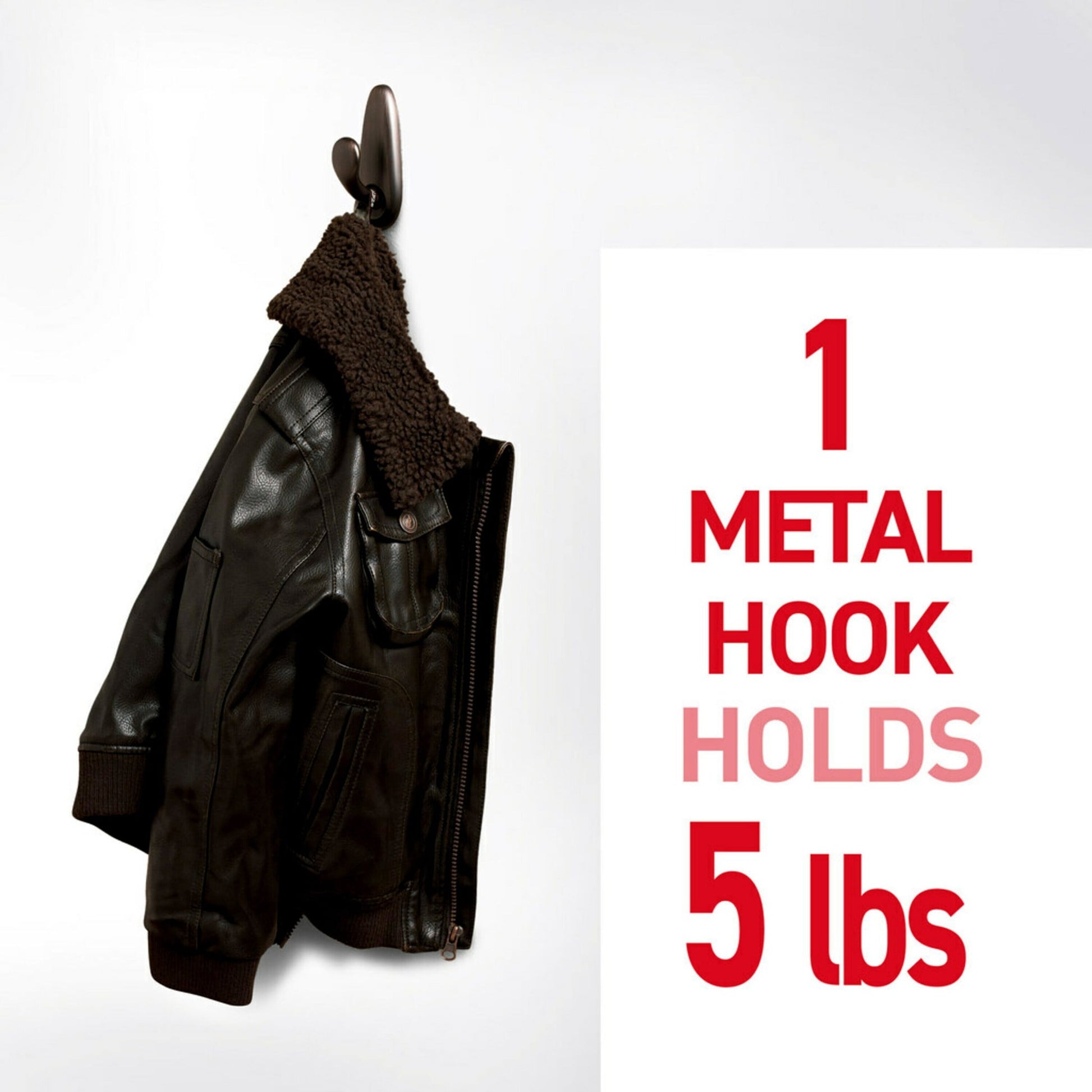 Command Forever Classic Large Metal Hooks, Oil Rubbed Bronze, Damage Free Decorating, 1 Hook