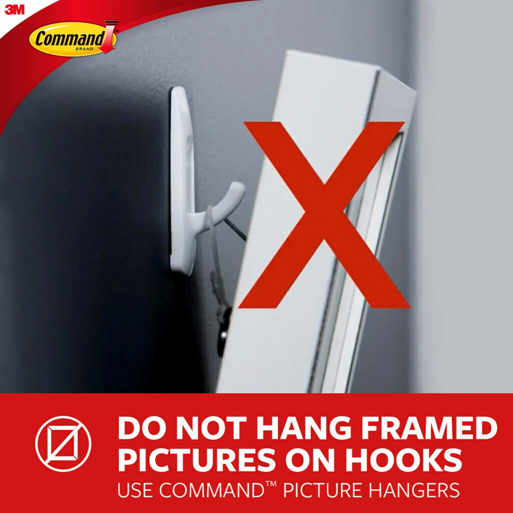 Command Medium Designer Hooks, Brushed Nickel, 4 Wall Hooks
