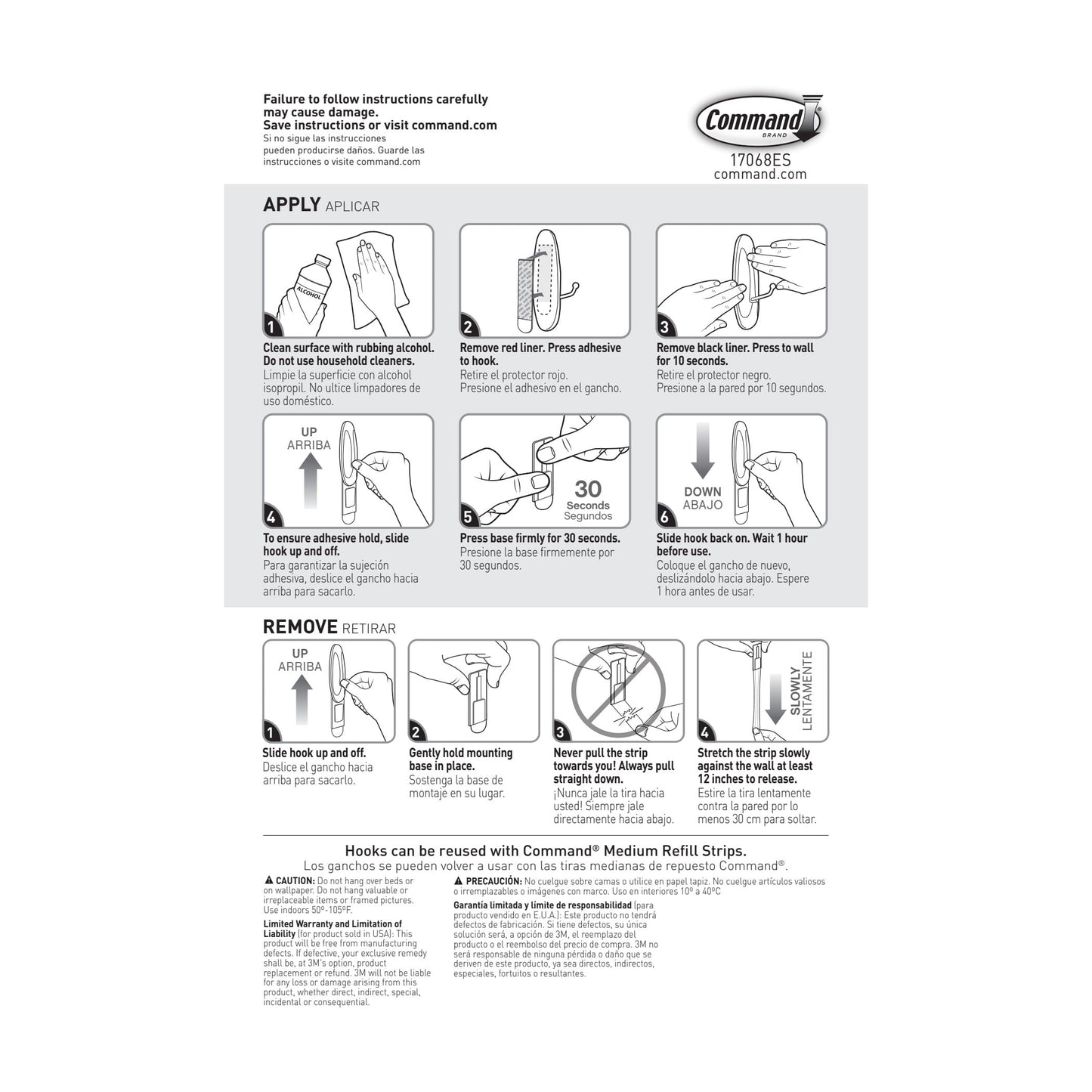Command Wire Hooks Value Pack, Medium, White, 7 Wall Hooks