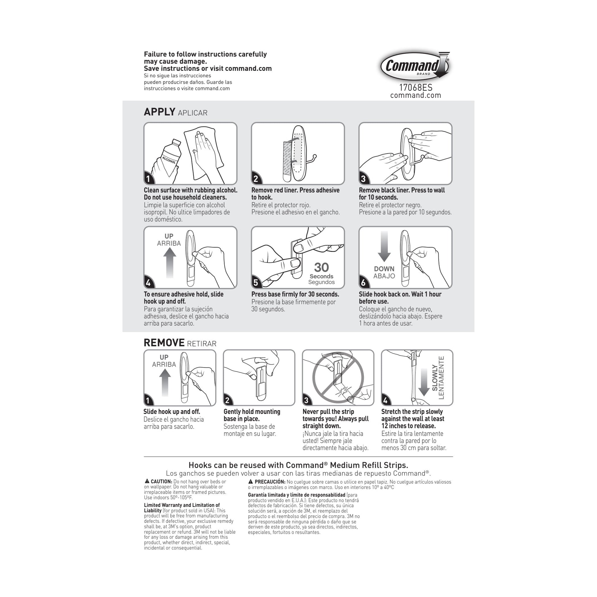 Command Wire Hooks Value Pack, Medium, White, 7 Wall Hooks